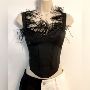 Feathered Black Top